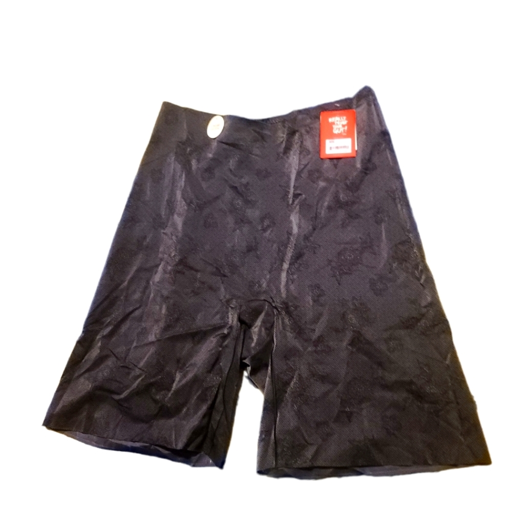 Spandex NWT 1X, lace steel, midthigh short NWT